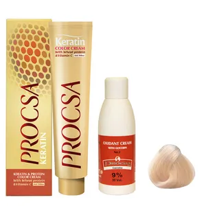 رنگ مو پروکسا سری Lighteners شماره 902 حجم 100 میلی لیتر رنگ روشن کننده بلوند صدفی به همراه اکسیدان 9 درصدی حجم 120 میلی لیتر