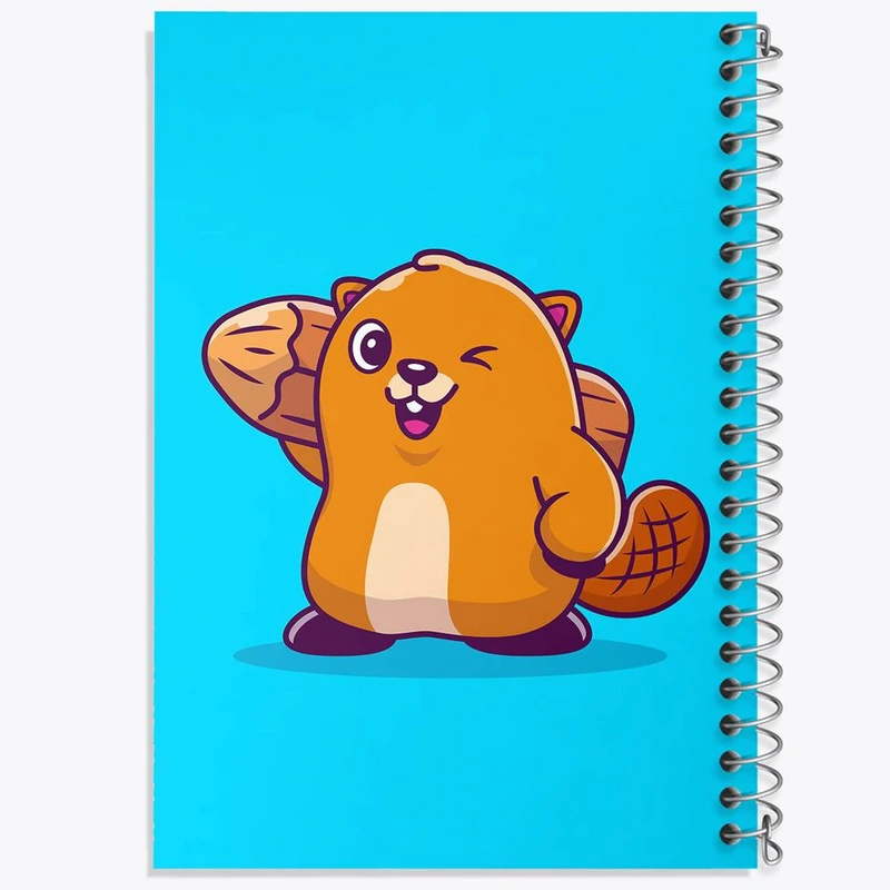 دفتر نت موسیقی 50 برگ خندالو مدل حیوانات بامزه سمور کد 29637