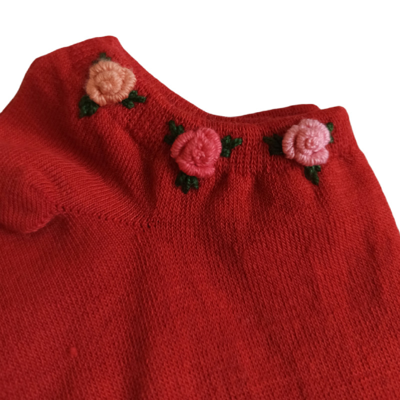 جوراب زنانه مدل نخی گلدوزی کد 206