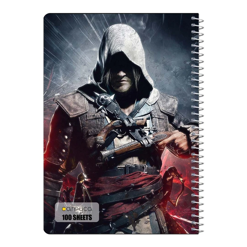دفتر مشق 100 برگ سیمی کارنیکا طرح اساسینس Assassins Creed کد 95525