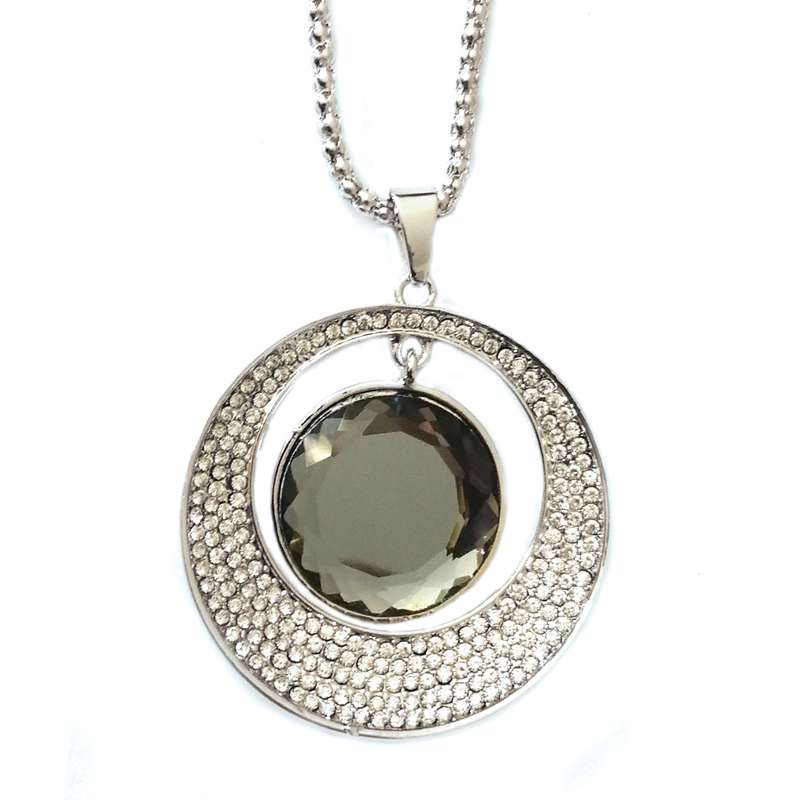 گردنبند زنانه مدل رومانتویی دایره ای کد Z87170