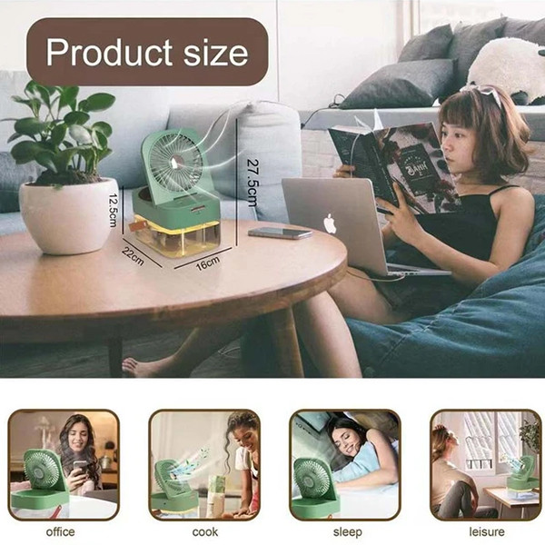 پنکه رومیزی مدل چراغدار کد Q7