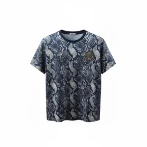 بلوز آستین کوتاه یقه گرد زنانه مدل پوست ماری کد 0037