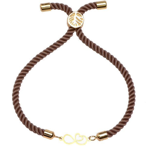 دستبند طلا 18 عیار زنانه کرابو طرح بینهایت قلب مدل Kr1574
