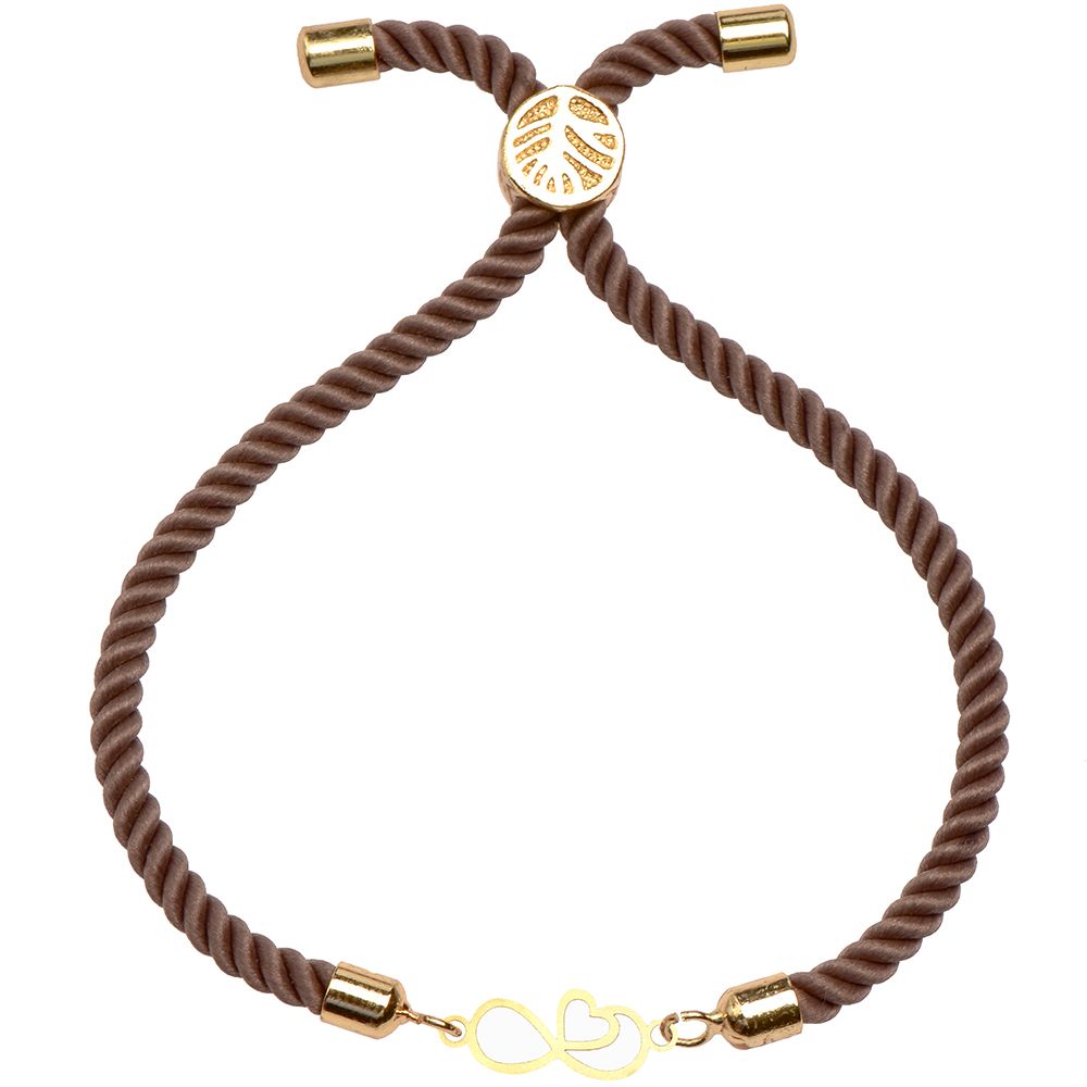 دستبند طلا 18 عیار زنانه کرابو طرح بینهایت قلب مدل Kr1574 -  - 2