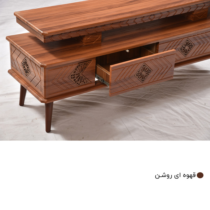 میز تلویزیون میز چوب مدل آیسان