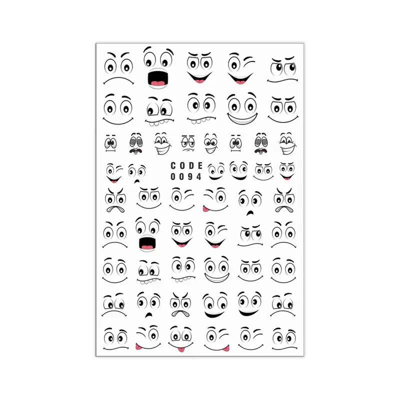 برچسب لنز ناخن مدل اموجی کد 94