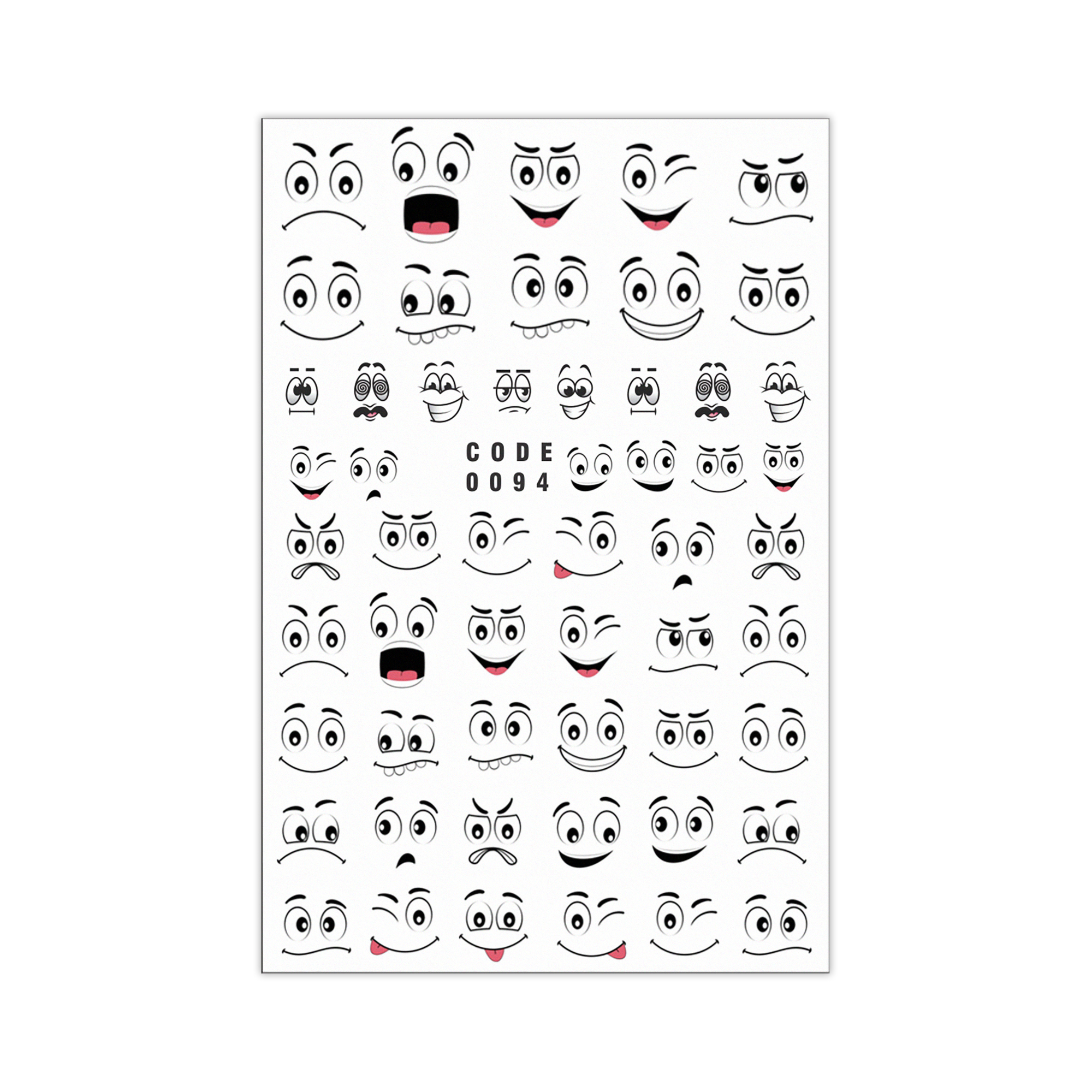 برچسب لنز ناخن مدل اموجی کد 94