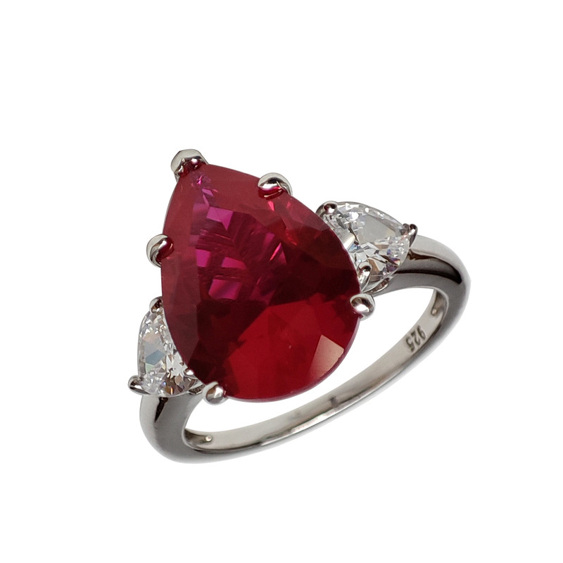 انگشتر نقره یاقوت زنانه کد 107