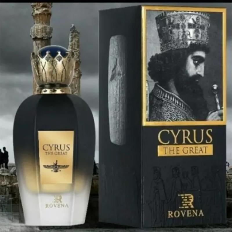 ادوپرفیوم مردانه روونا، مدل Cyrus با حجم 100 میلی‌لیتر و رایحه مرکبات، شیرین، خنک، چوب، با ماندگاری و پخش بو متوسط، مناسب تمام فصول