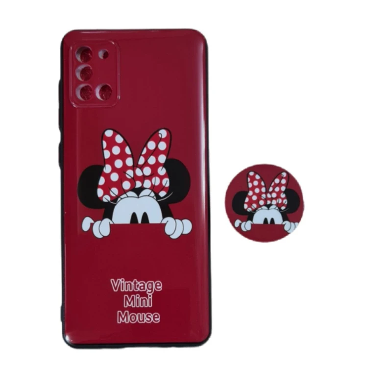 کاور طرح مینی موس کد 388 مناسب برای گوشی موبایل سامسونگ Galaxy A31 به همراه پاپ سوکت