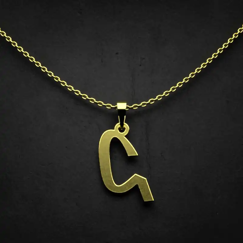 گردنبند طلا 18 عیار زنانه مدوپد مدل حرف ک کد I3-1-1325