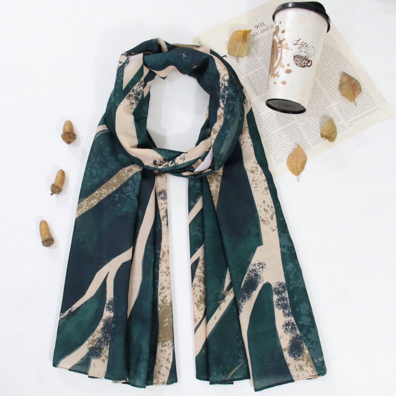 شال زنانه مدل نخی جدید طرح کهکشان کد ana-2836 -  - 2