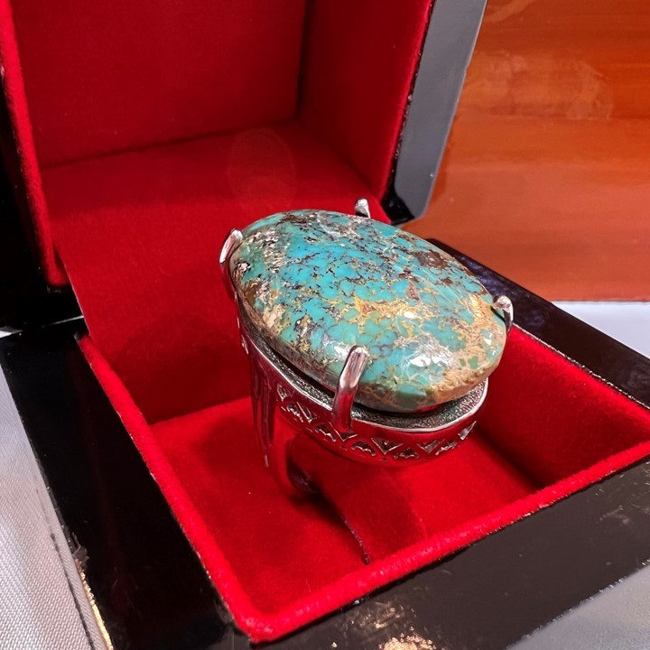 انگشتر نقره زنانه مدل فیروزه glsr-24600