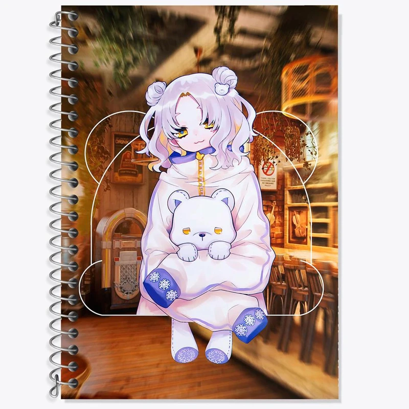 دفتر لغت 50 برگ خندالو مدل دختر انیمه ای کد 18039