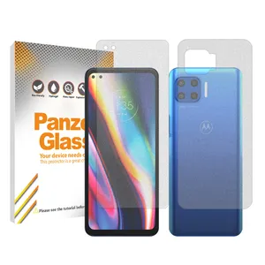 Panzer Glass Resistant model matte screen protector suitable for Motorola Moto G 5G Plus mobile phone along with the back protector