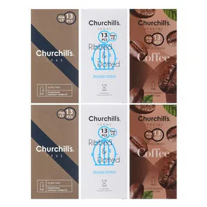 کاندوم چرچیلز COFE-THIN-RIB16 مجموعه 6 عددی
