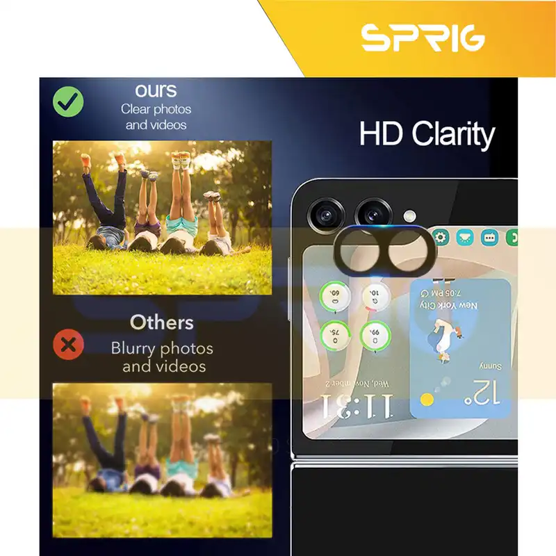 محافظ لنز دوربین اسپریگ مدل 3D-SP مناسب برای گوشی موبایل سامسونگ Galaxy Z Flip 5