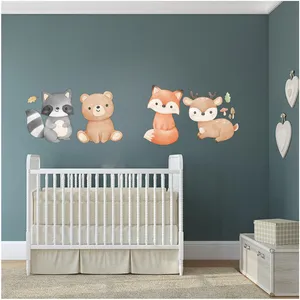 استیکر دیواری کودک مدل حیوانات بانمک در پاییز کد 100