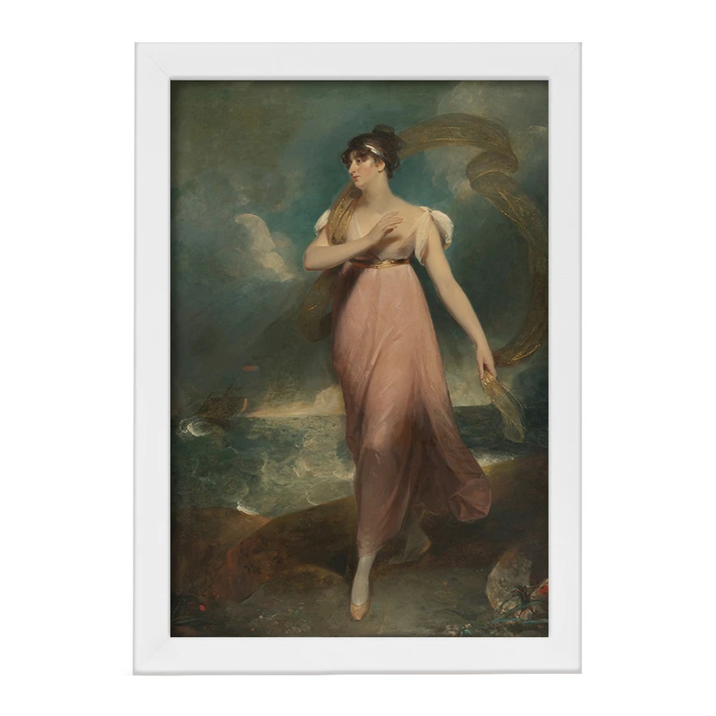 تابلو خندالو مدل پرتره زنی به عنوان میراندا اثر سر توماس لارنس کد F12353