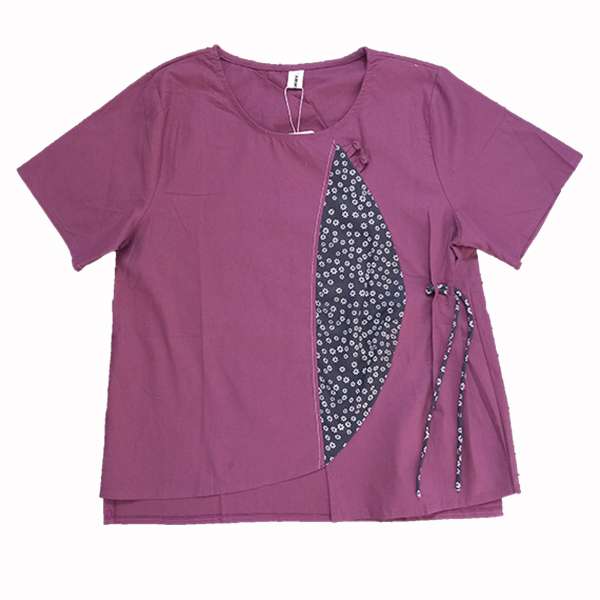 بلوز آستین کوتاه زنانه مدل لینن