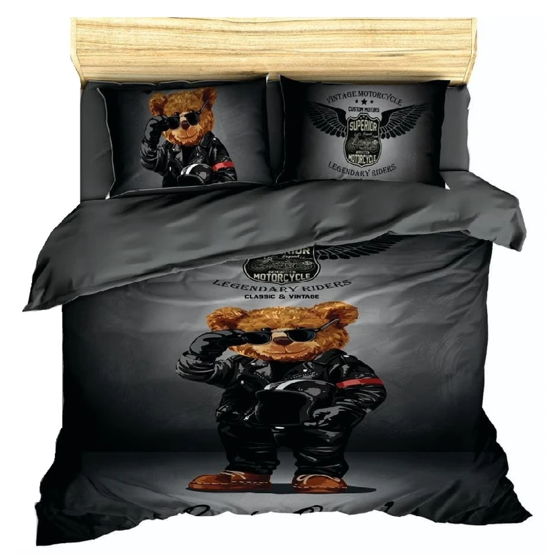 سرویس روتختی مدل خرس اسپورت پوش یک نفره 5 تکه