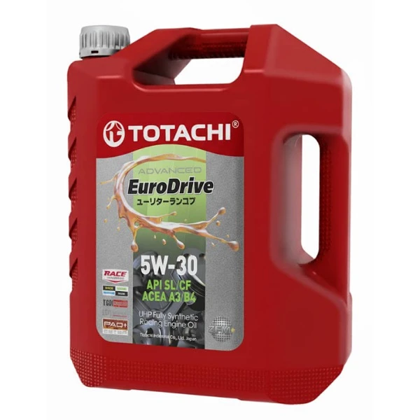 روغن موتور خودرو بنزینی، توربوشارژ، هیبریدی، تنفس طبیعی توتاچی مدل Euro Drive 5w-30  SP 5W-30 حجم 4 لیتر