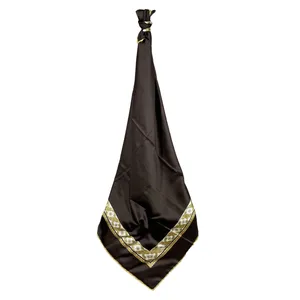 روسری زنانه مدل ستن دور حاشیه قواره کوچک