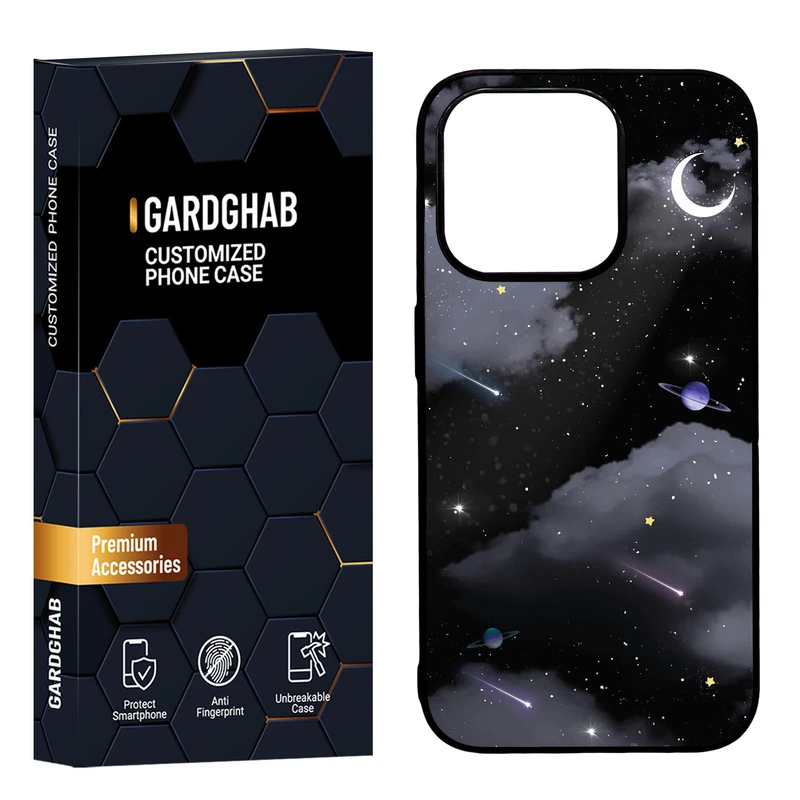 کاور گارد قاب مدل دورژله ای پشت گلس هنری مناسب برای گوشی موبایل اپل iPhone15 pro