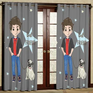 پرده مدل پسر هازان پانچی کد 4797 سایز 140x200 سانتی متر