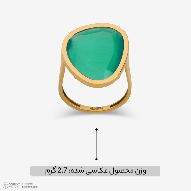 انگشتر طلا 18 عیار زنانه تاج مدل A320 سایز 56