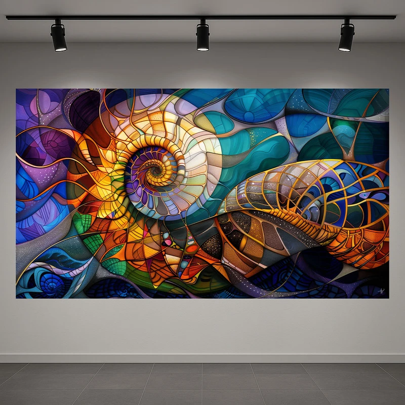 پوستر پارچه ای طرح مخمل انتزاعی مدل رنگارنگ کد AR360375