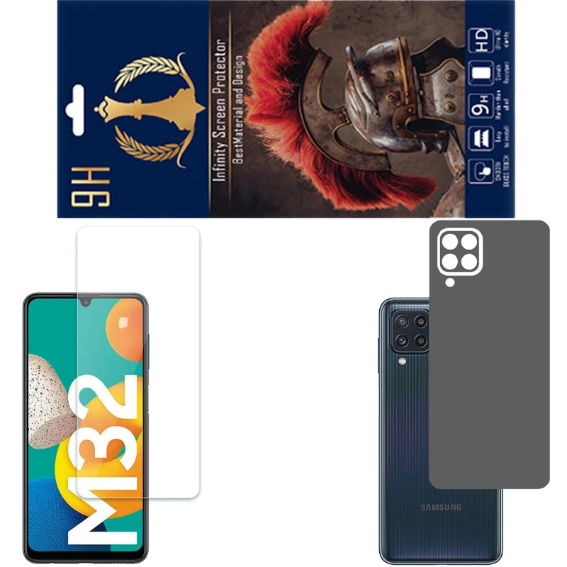 محافظ صفحه نمایش اینفینیتی مدل PRO مناسب برای گوشی موبایل سامسونگ GALAXY M32 4G به همراه برچسب پوششی 