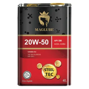 روغن موتور مگلوب مدل  Steel Tec 20W-50 حجم 4 لیتر