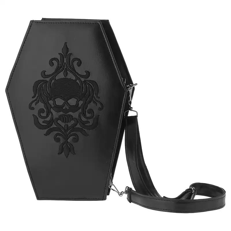 کیف دوشی زنانه مدل تابوتی طرح اسکلت خاص کد 6892100