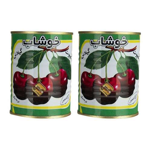 کمپوت گیلاس خوشاب - 350 گرم بسته 2 عددی