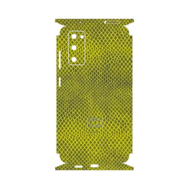 برچسب پوششی ماهوت مدل Yellow Snake Skin-FullSkin مناسب برای گوشی موبایل سامسونگ Galaxy S20 FE