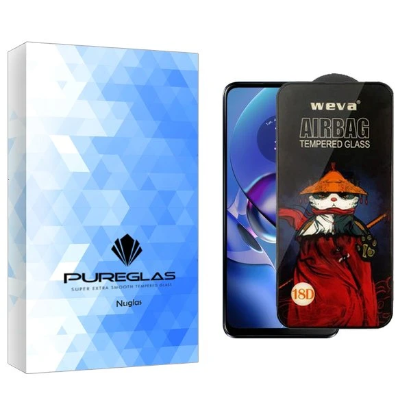 محافظ صفحه نمایش پیور گلس مدل NueGlas Airbag مناسب برای گوشی موبایل موتورولا Moto G54 Power