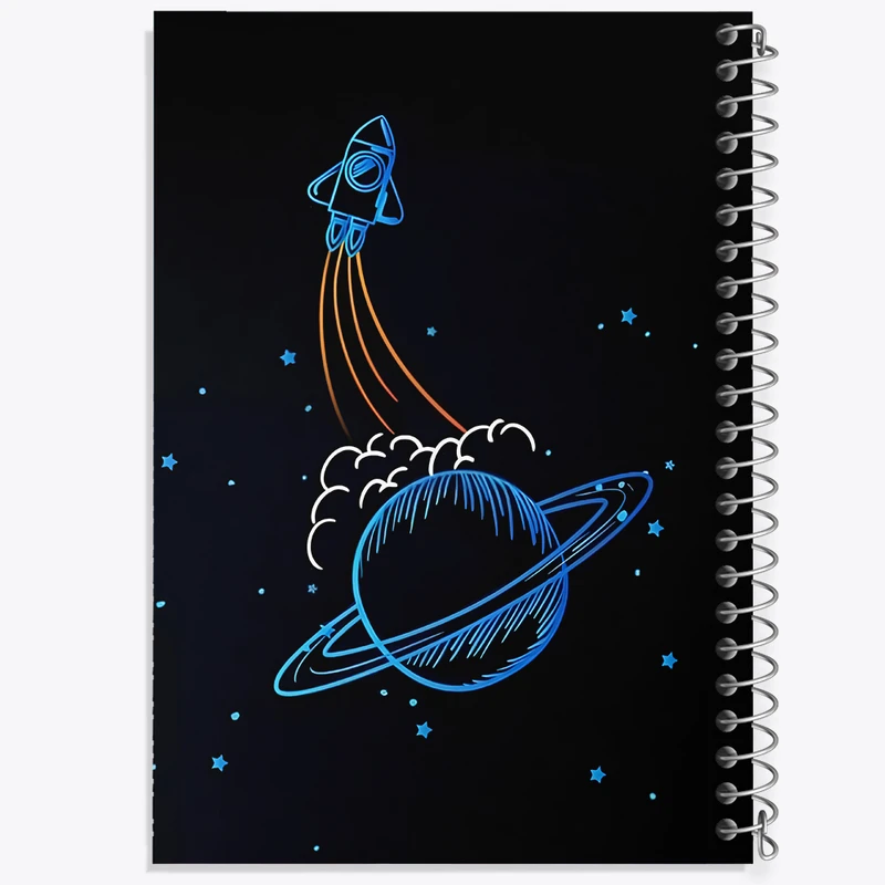 دفتر مشق 100 برگ خندالو طرح فضایی کد F6034