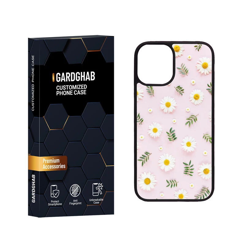 کاور گارد قاب مدل دور ژله ای پشت گلس برگ مناسب برای گوشی موبایل اپل iPhone 12 Mini 