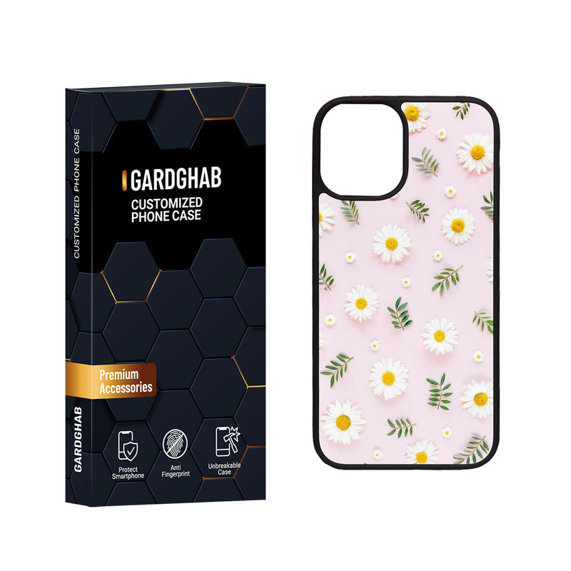 کاور گارد قاب مدل دور ژله ای پشت گلس برگ مناسب برای گوشی موبایل اپل iPhone 12 Mini 