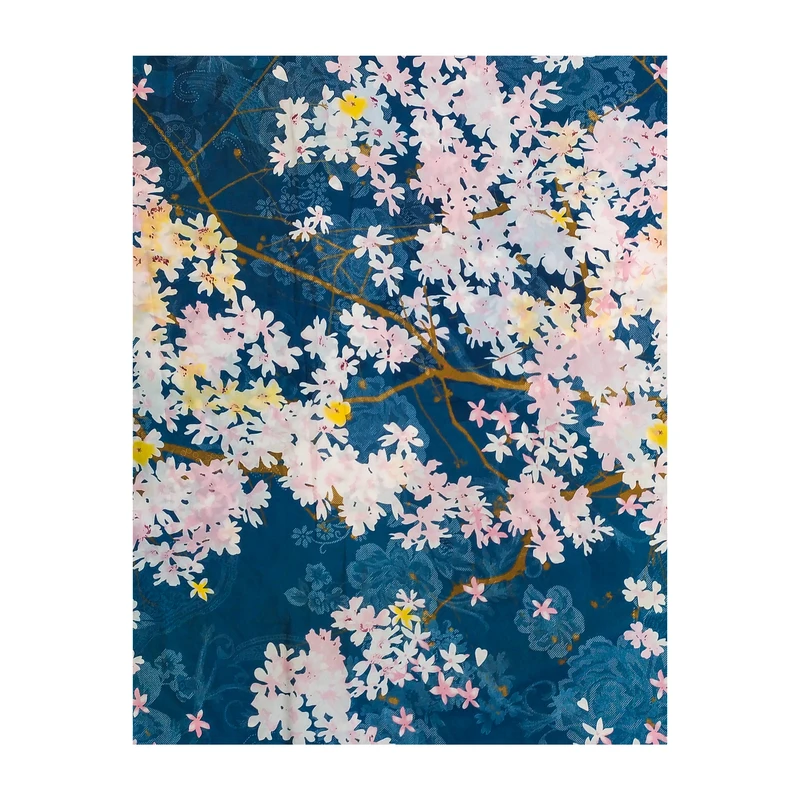 ملحفه آدنو مدل شکوفه کد CH60 یک نفره سایز 120x200 سانتی متر