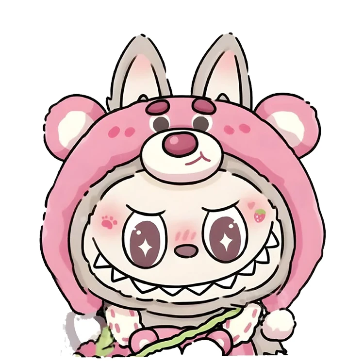 استیکر پارچه و لباس پاد آفرین مدل عروسک لبوبو Labubu کد S2065