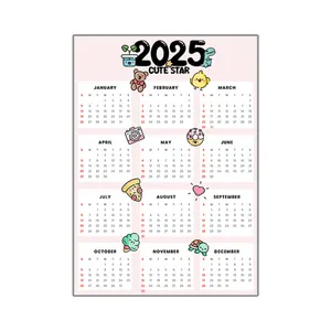 تقویم دیواری سال 2025 کیوت استار مدل میلادی