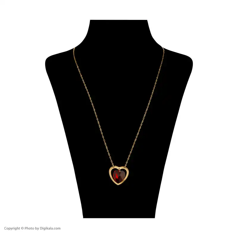 گردنبند طلا 18 عیار زنانه مایا ماهک مدل MM1617 سنگ سواروسکی قلب