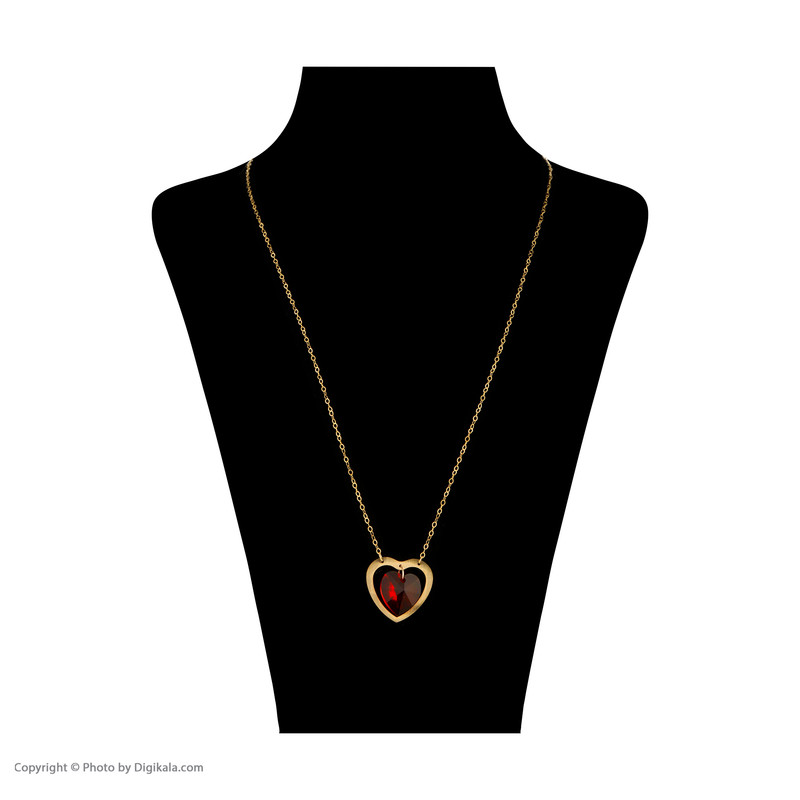 گردنبند طلا 18 عیار زنانه مایا ماهک مدل MM1617 سنگ سواروسکی قلب