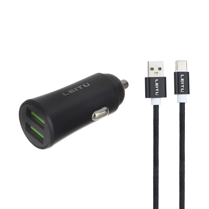 شارژر فندکی لیتو مدل LC-C11 به همراه کابل تبدیل USB-C