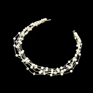 ریسه مو زنانه مدل چند طبقه مرواریدی