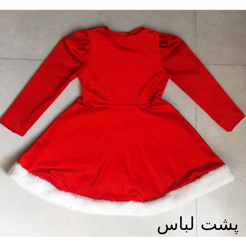 پیراهن دخترانه مدل کریسمسی خزدار پیراهن دخترانه مدل کریسمسی خزدار