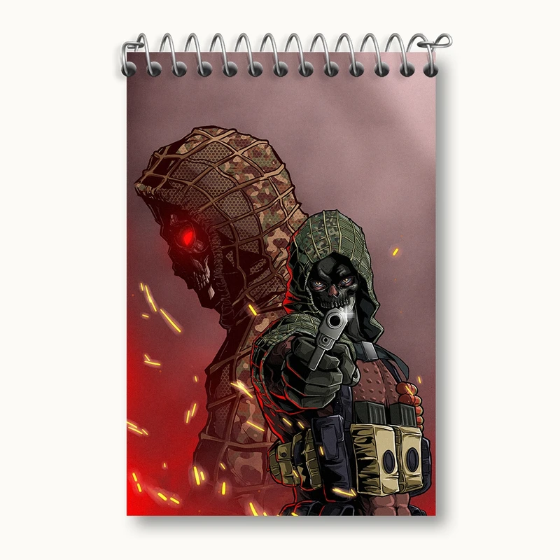 دفتر یادداشت 50 برگ خندالو مدل کال اف دیوتی (Call of duty) کد F296
